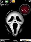 Скачать тему scary mask clock