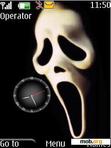 Скачать тему scary mask clock