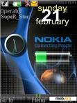 Download mobile theme Nokia clock