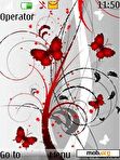 Download mobile theme Red Butterflies