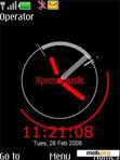 Download mobile theme red clock