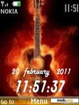 Download mobile theme Guitar Clock