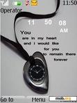 Download mobile theme Heart clock