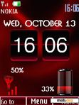 Download mobile theme clock red indicators