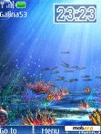 Download mobile theme Underwater clock animat