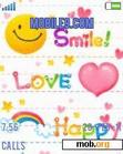 Download mobile theme smile love