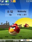 Download mobile theme Angry Birds Clock