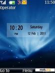 Download mobile theme Aqua Glass Clock