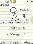 Download mobile theme Funny Drawing Clock