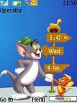 Download mobile theme Tom & Jerry Clock