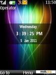 Download mobile theme Rainbow Swirl Clock