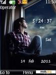 Download mobile theme Alone Boy Clock