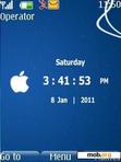 Download mobile theme Blue Apple Clock