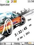 Download mobile theme Fast Car Clock