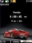 Download mobile theme Ferrari Clock