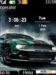 Download mobile theme Green Ford Shelby Car Clock