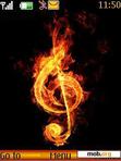 Download mobile theme fire music