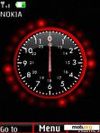 Download mobile theme Analog clock red anim