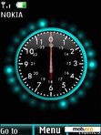 Download mobile theme Analog clock turquoise, an