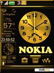 Download mobile theme Golden nokia