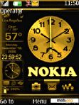 Download mobile theme Nokia golden clock