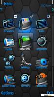 Download mobile theme blue digital 3d