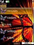 Download mobile theme Butterfly Clock