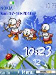 Скачать тему ducks angels clock anim