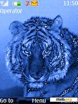 Download mobile theme Animated Blue Tiger