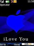 Скачать тему Blue I Love You