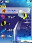 Download mobile theme Fishes Clock