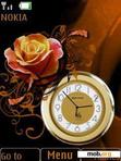 Download mobile theme Flower & Clock