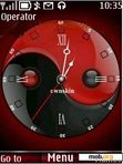 Download mobile theme red clock