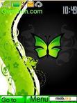 Download mobile theme green butterflies