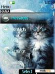 Download mobile theme Cute Cat Clock