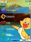 Download mobile theme Cute Duck Clock