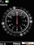 Download mobile theme Analog clock bw anim