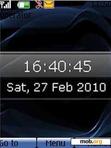 Download mobile theme Blue clock