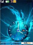 Download mobile theme Blue clock