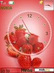 Download mobile theme Strawberry Clock With Icons