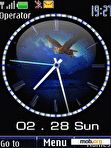 Download mobile theme clock eagle animated