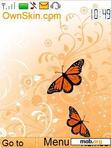 Download mobile theme orange butterflies