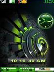 Download mobile theme Green clock