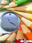 Скачать тему Pencil clock