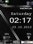 Download mobile theme black clock indicators