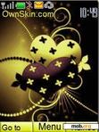 Download mobile theme yellow blk hearts