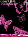 Download mobile theme pink glitter butterflie