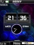 Download mobile theme blue orbs clock