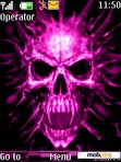 Download mobile theme Halloween Pink Scary Scull