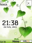 Download mobile theme love leaf clock